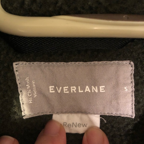 Men’s Everlane ReNew Fleece Half Zip in Dark Forest Small - Picture 3 of 4